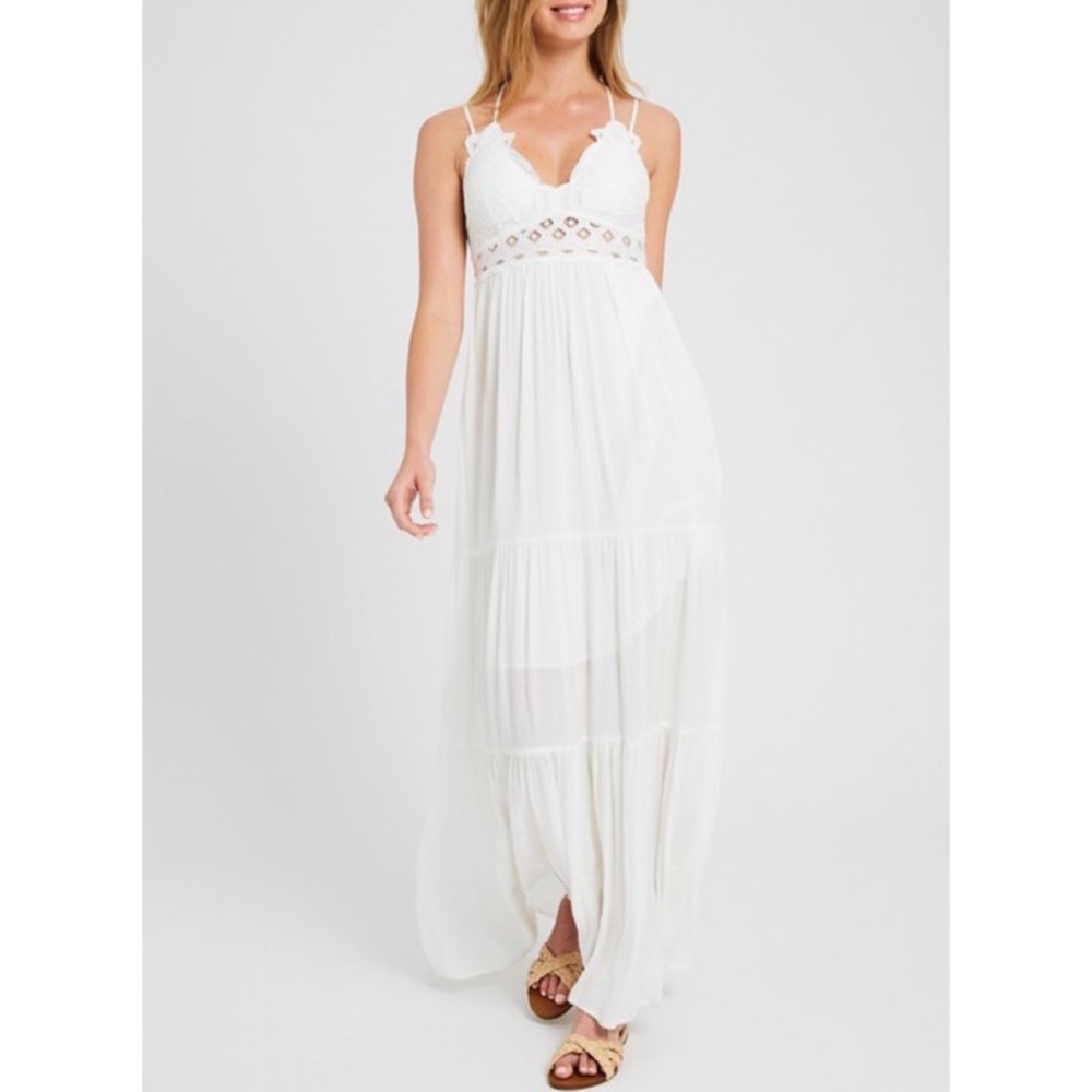 4️⃣🔁RESTOCKED LILY Wishlist Maxi Dress in Ivory - Picture 2 of 4